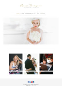 Claire Thomson Photography website design