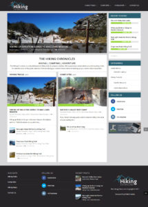 The Hiking Chronicles website design