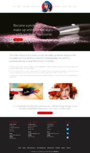 The Make Up Issue website design
